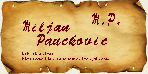 Miljan Paučković vizit kartica